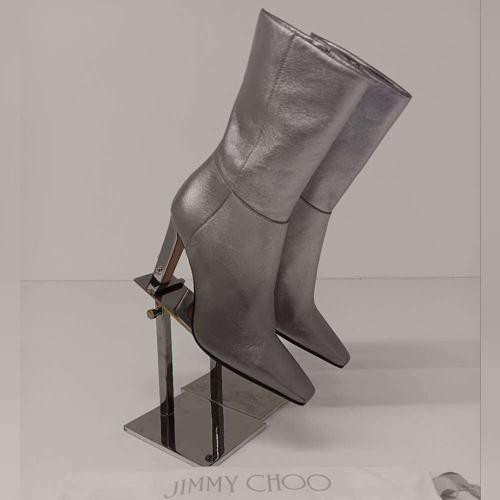 Jimmy Choo Women's Merle 100 Metallic Leather Ankle Boots - EU36/US6